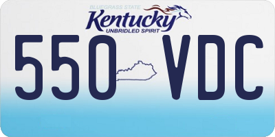 KY license plate 550VDC