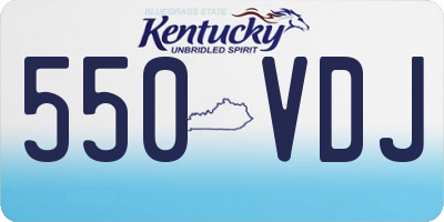 KY license plate 550VDJ