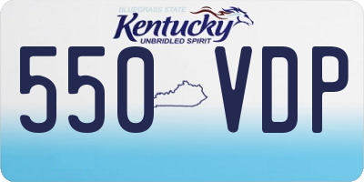 KY license plate 550VDP