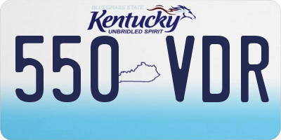 KY license plate 550VDR