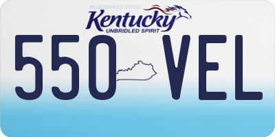 KY license plate 550VEL