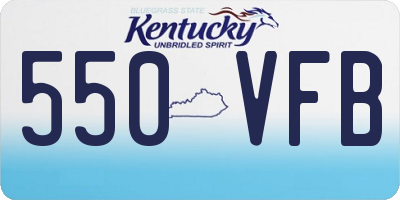 KY license plate 550VFB