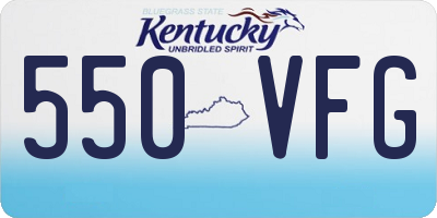 KY license plate 550VFG