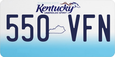 KY license plate 550VFN