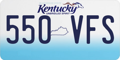 KY license plate 550VFS