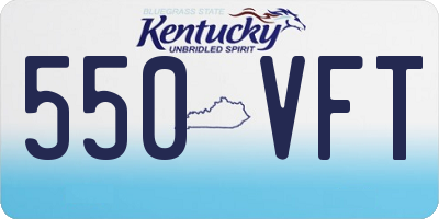 KY license plate 550VFT