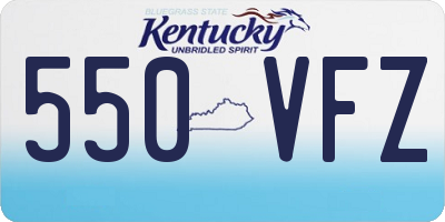 KY license plate 550VFZ