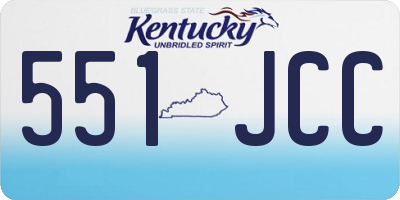 KY license plate 551JCC