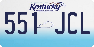 KY license plate 551JCL