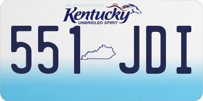 KY license plate 551JDI