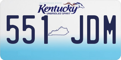 KY license plate 551JDM