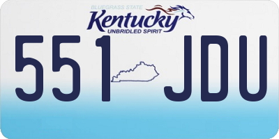 KY license plate 551JDU