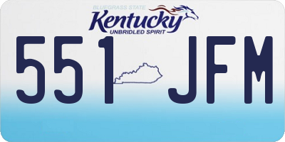 KY license plate 551JFM