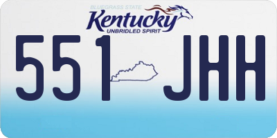 KY license plate 551JHH