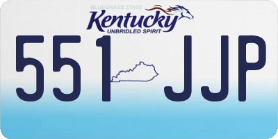 KY license plate 551JJP