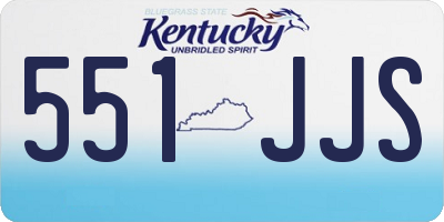 KY license plate 551JJS