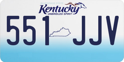 KY license plate 551JJV