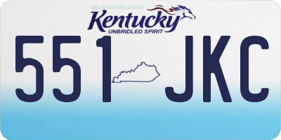 KY license plate 551JKC