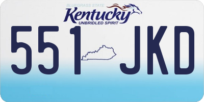 KY license plate 551JKD