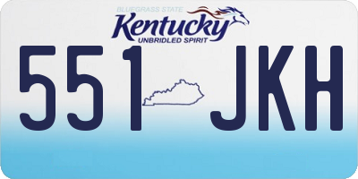 KY license plate 551JKH