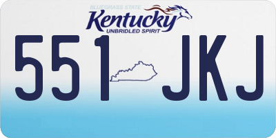 KY license plate 551JKJ