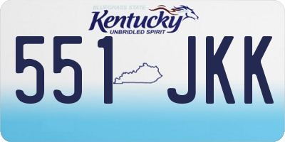 KY license plate 551JKK