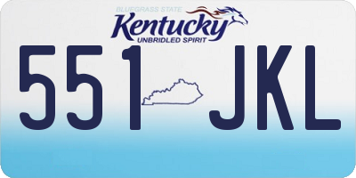 KY license plate 551JKL