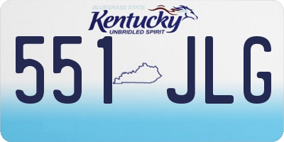 KY license plate 551JLG