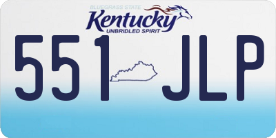 KY license plate 551JLP