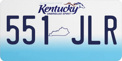 KY license plate 551JLR