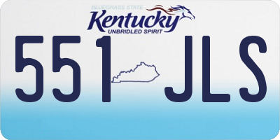 KY license plate 551JLS