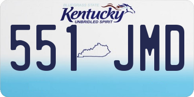 KY license plate 551JMD
