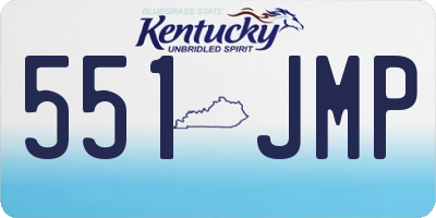KY license plate 551JMP