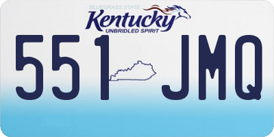 KY license plate 551JMQ