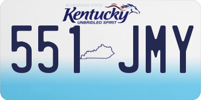 KY license plate 551JMY