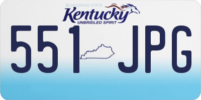 KY license plate 551JPG