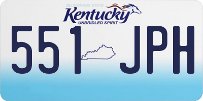 KY license plate 551JPH