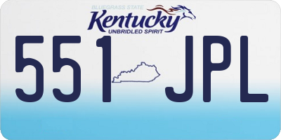 KY license plate 551JPL