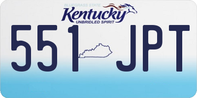 KY license plate 551JPT