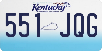 KY license plate 551JQG