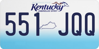 KY license plate 551JQQ