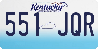 KY license plate 551JQR