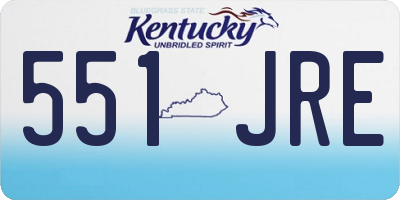 KY license plate 551JRE