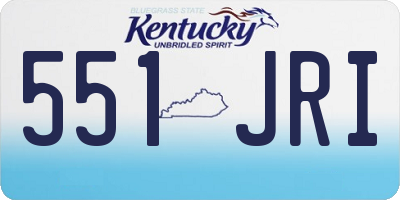 KY license plate 551JRI