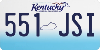 KY license plate 551JSI