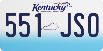 KY license plate 551JSO