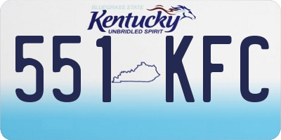 KY license plate 551KFC
