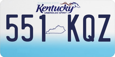 KY license plate 551KQZ
