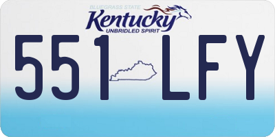 KY license plate 551LFY