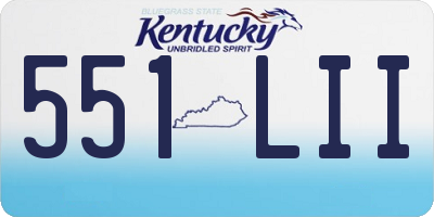 KY license plate 551LII